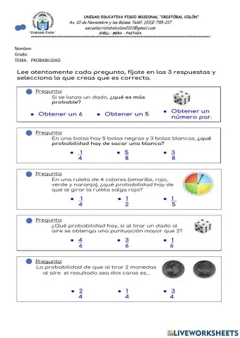 Ejercicio de Probabilidad