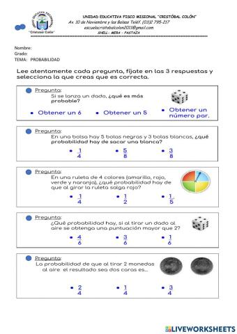 Ejercicio de Probabilidad