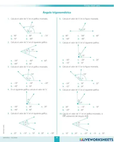 Angulo trigonometrico