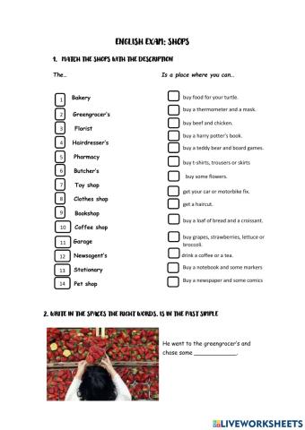 English exam (6th A)