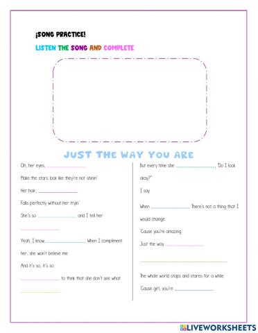 Just the way you are - Complete the song