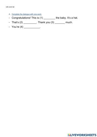 Life Unit 3d (part 2)