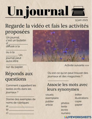 C'est quoi un journal