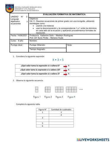 Ecuaciones de primer grado