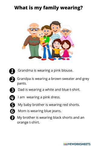 What is my family wearing?