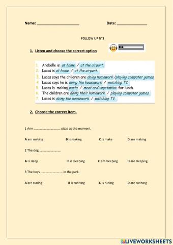 Comparative - Superlative adjectives- present cont