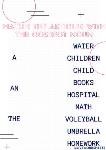Articles and nouns