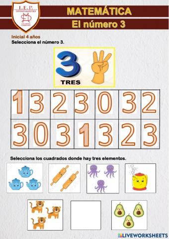 El número 3