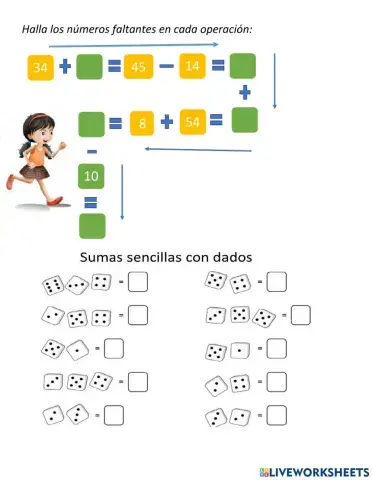 Ejercicios de adición y sustracció.