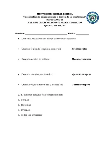 examen 5° II P C.Naturales