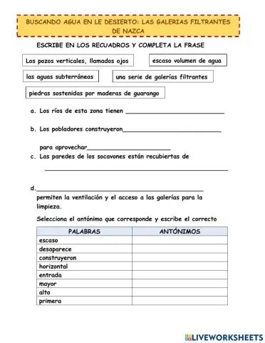 Buscando agua en el desierto: Las galerías filtrantes de Nazca