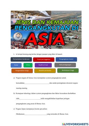 Jenis dan kemajuan pengangkutan di asia