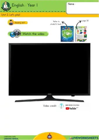 English Y1 - Let's play 9