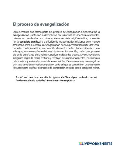 Proceso de evangelización