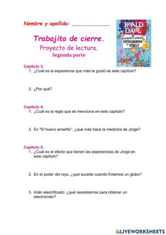 Proyecto de lectura 5to tm