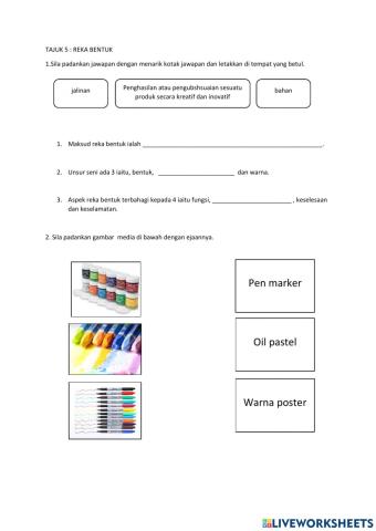 PSV Peralihan Tajuk 5:Reka Bentuk