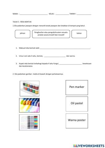 PSV Peralihan Tajuk 5:Reka Bentuk