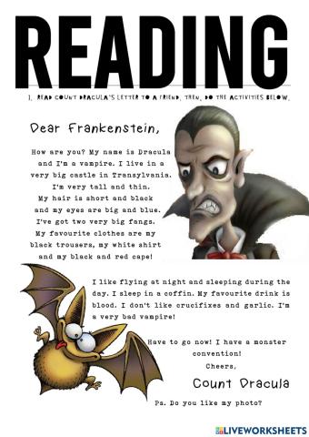 Reading Comprehension: Count Dracula