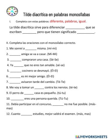 Tilde diacrítica en monosílabos