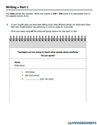 Writing FCE Part 1 and 2