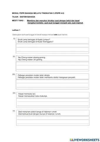 Ayat Majmuk dan Peribahasa