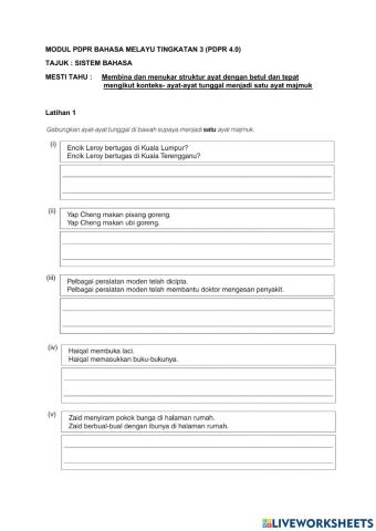 Ayat Majmuk dan Peribahasa