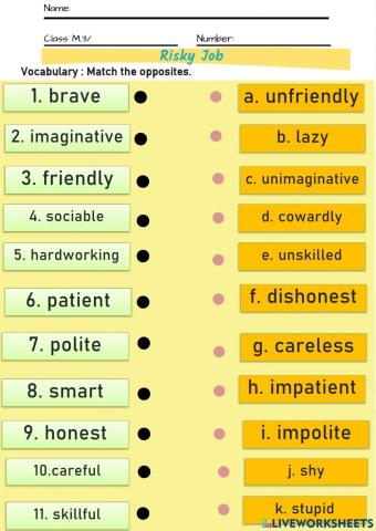 Risky Job (Personality ADj.)