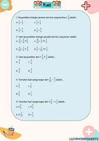 Operasi Hitung Bilangan Pecahan