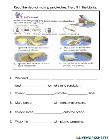 Sandwich recipe