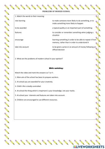 Problems of modern school