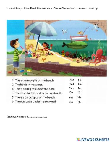 Preposition on the beach
