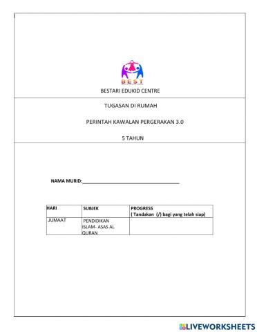 Tugasan pkp 3.0 pendidikan islam (5tahun)