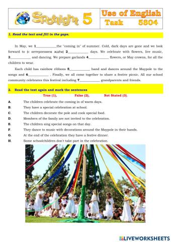 Spotlight 5 Task 5804