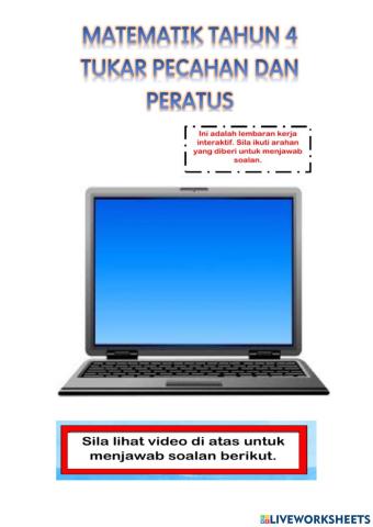 Tukar Pecahan dan Peratus