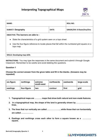 Interpreting Topographic Maps