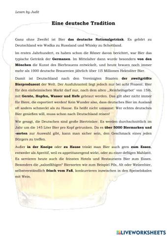 Bier - eine deutsche Tradition