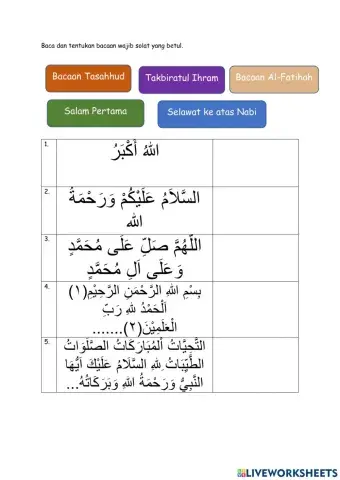 Bacaan Wajib SolatKu