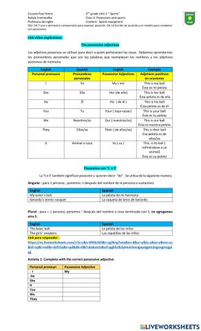 Class 4 unit 4 4th grade