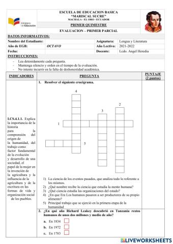 Examen - unidad 1 - ESTUDIOS SOCIALES