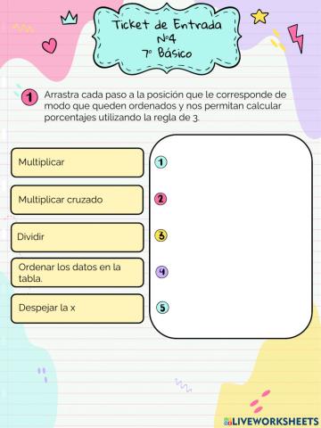 Ticket de Salida N°4 - Porcentajes (Regla de 3)