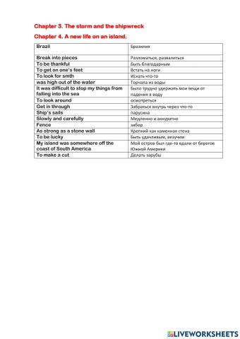 English Robinson Crusoe