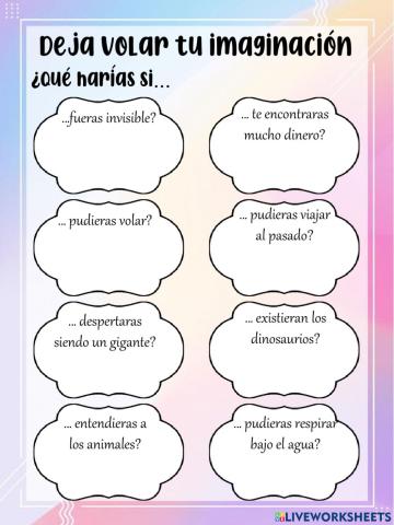 Deja volar tu imaginacion
