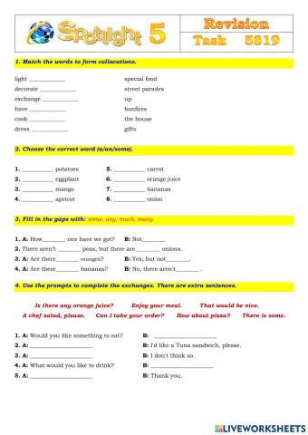 Spotlight 5 Task 5819