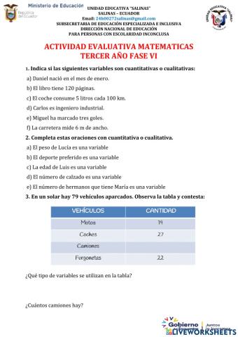 Variables cuantitativas y cualitativas