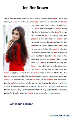 Do and does reading.Amerpassport