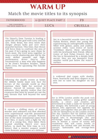 Warm up movie synopsis