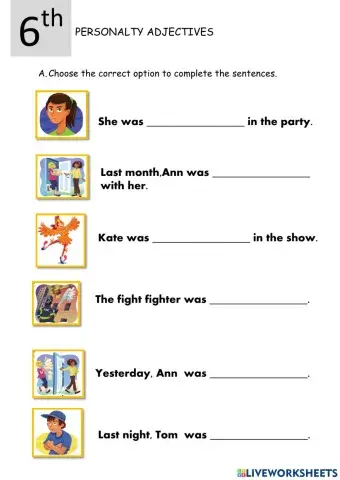 Personality adjectives