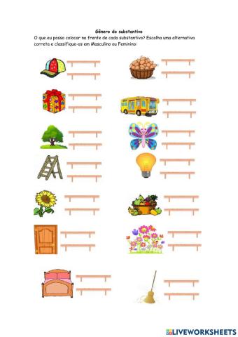 Gênero do substantivo