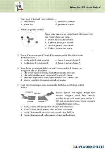 Latihan Soal Listrik Statis