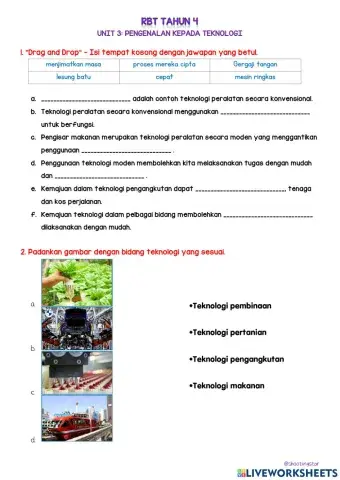 RBT Tahun 4 Unit 3 Pengenalan Kepada Teknologi